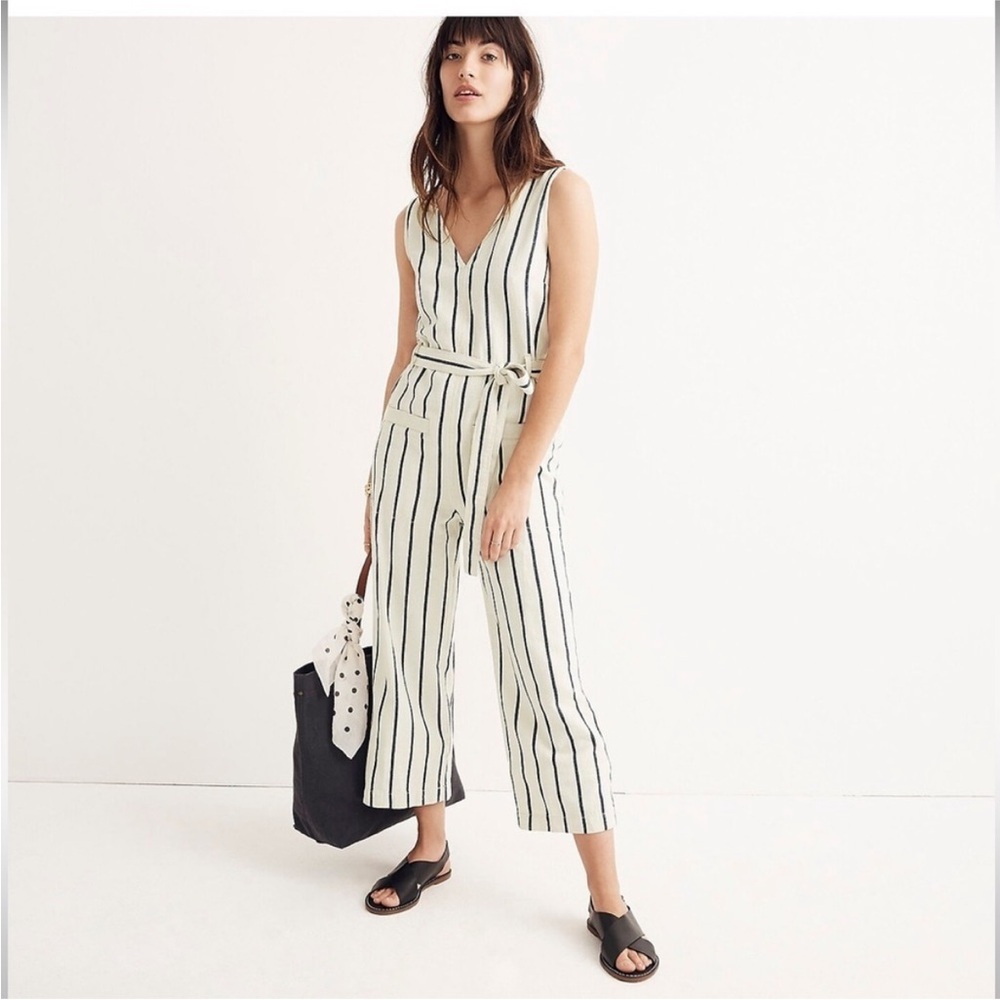 Madewell Striped Pull On Jumpsuit